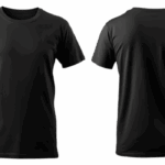 ai generated crisp canvas frontal elegance of the isolated black t shirt png