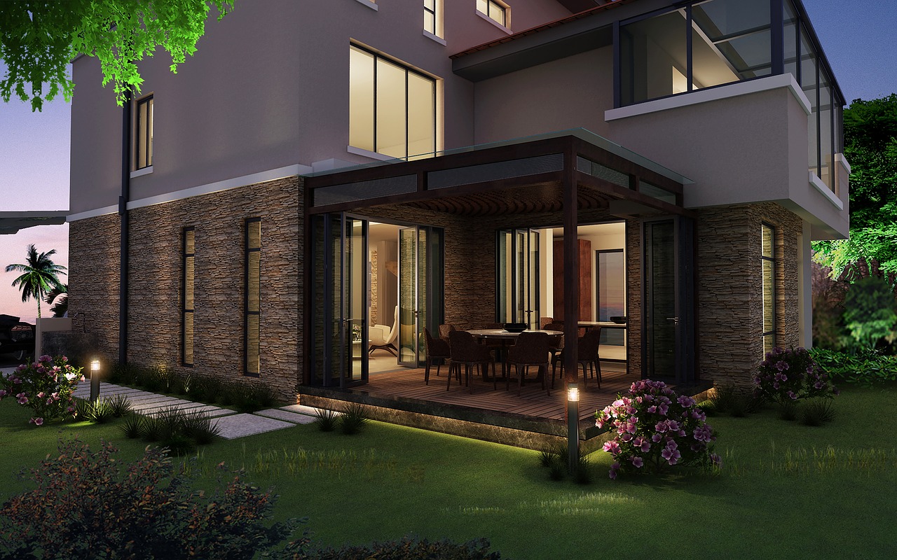 Nos biens villa, exterior, 3dmax, night view, design, villa, villa, villa, villa, villa